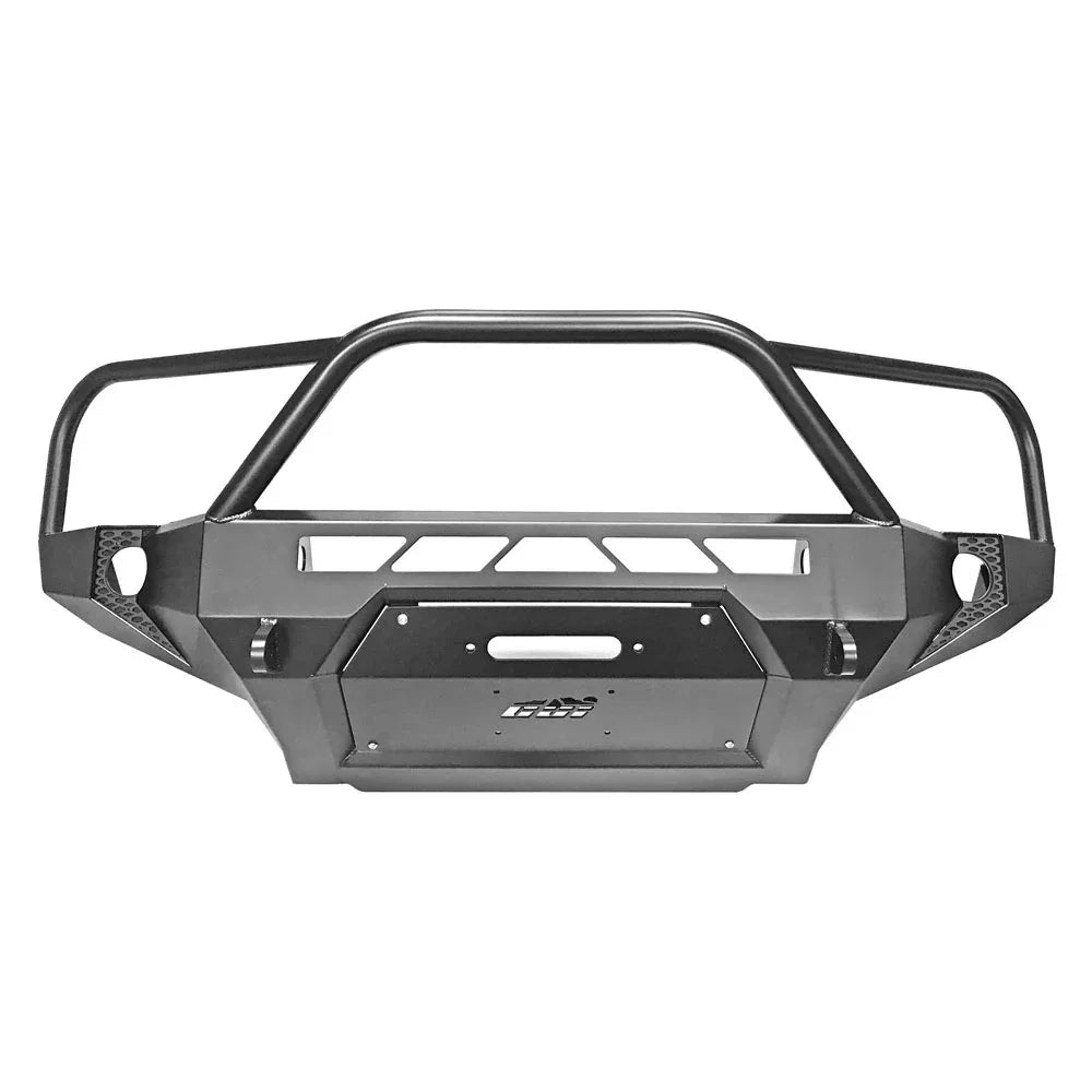 Steel off-road front bumper with winch mount for Toyota 4Runner overlanding vehicles