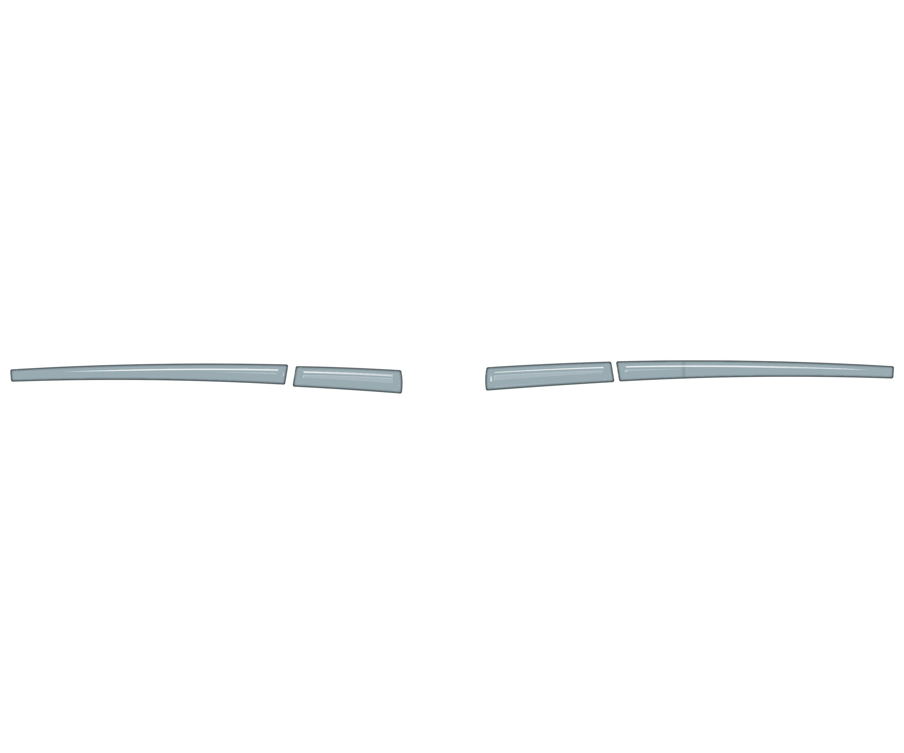 Mirror w/o Blinker Accent Trim Fits 2016-2023 Toyota Tacoma Without Blinkers *OE Color - Cement Gray