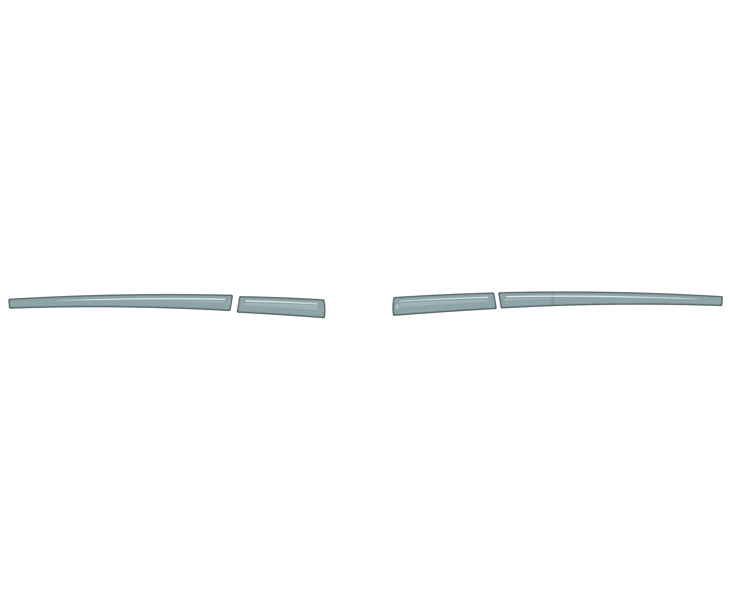 Mirror w/o Blinker Accent Trim Fits 2016-2023 Toyota Tacoma Without Blinkers *OE Color - Lunar Rock