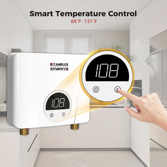 Camplux On Demand Hot Water Heater Electric 120V - 3.5kW | White