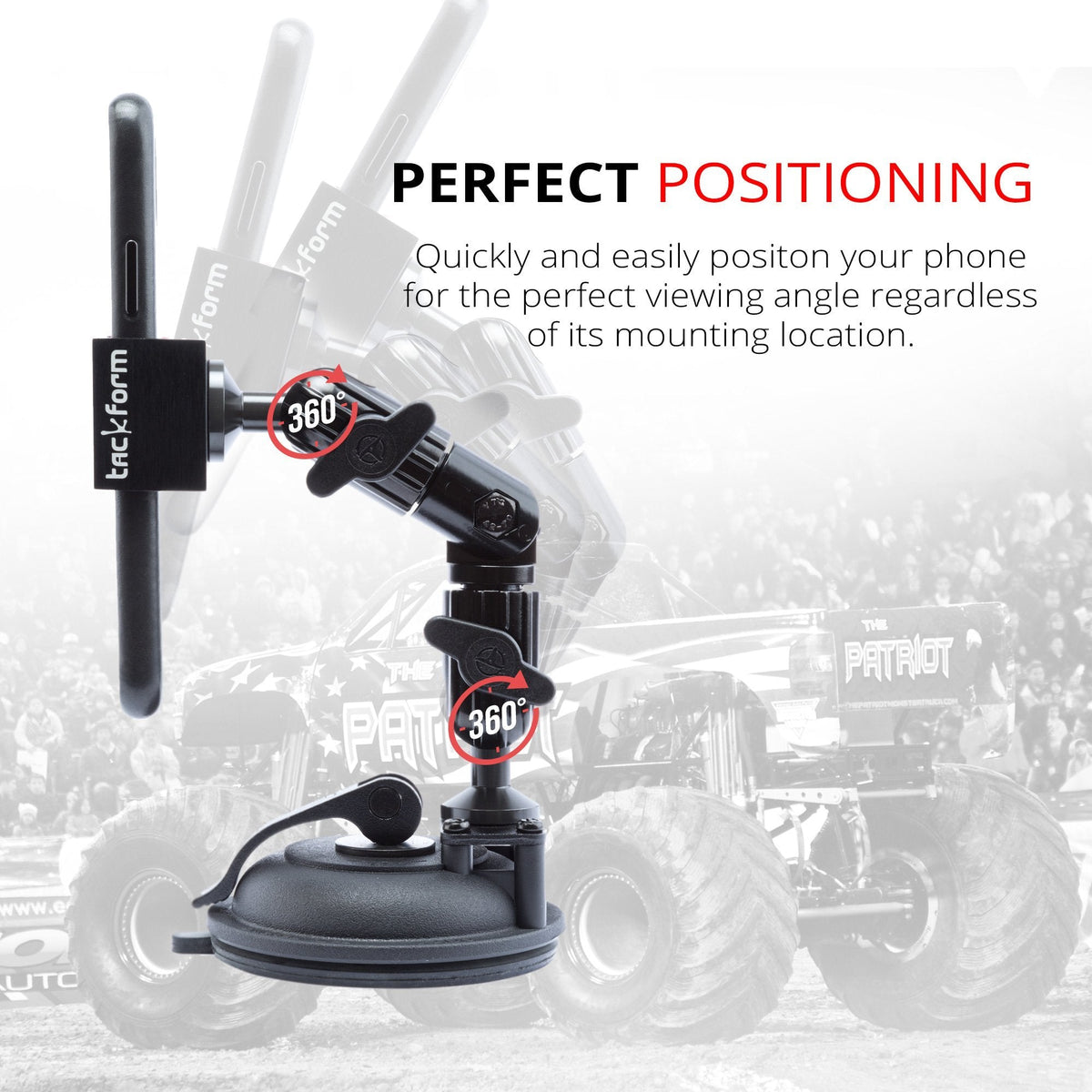Tackform suction cup phone mount for universal fit
