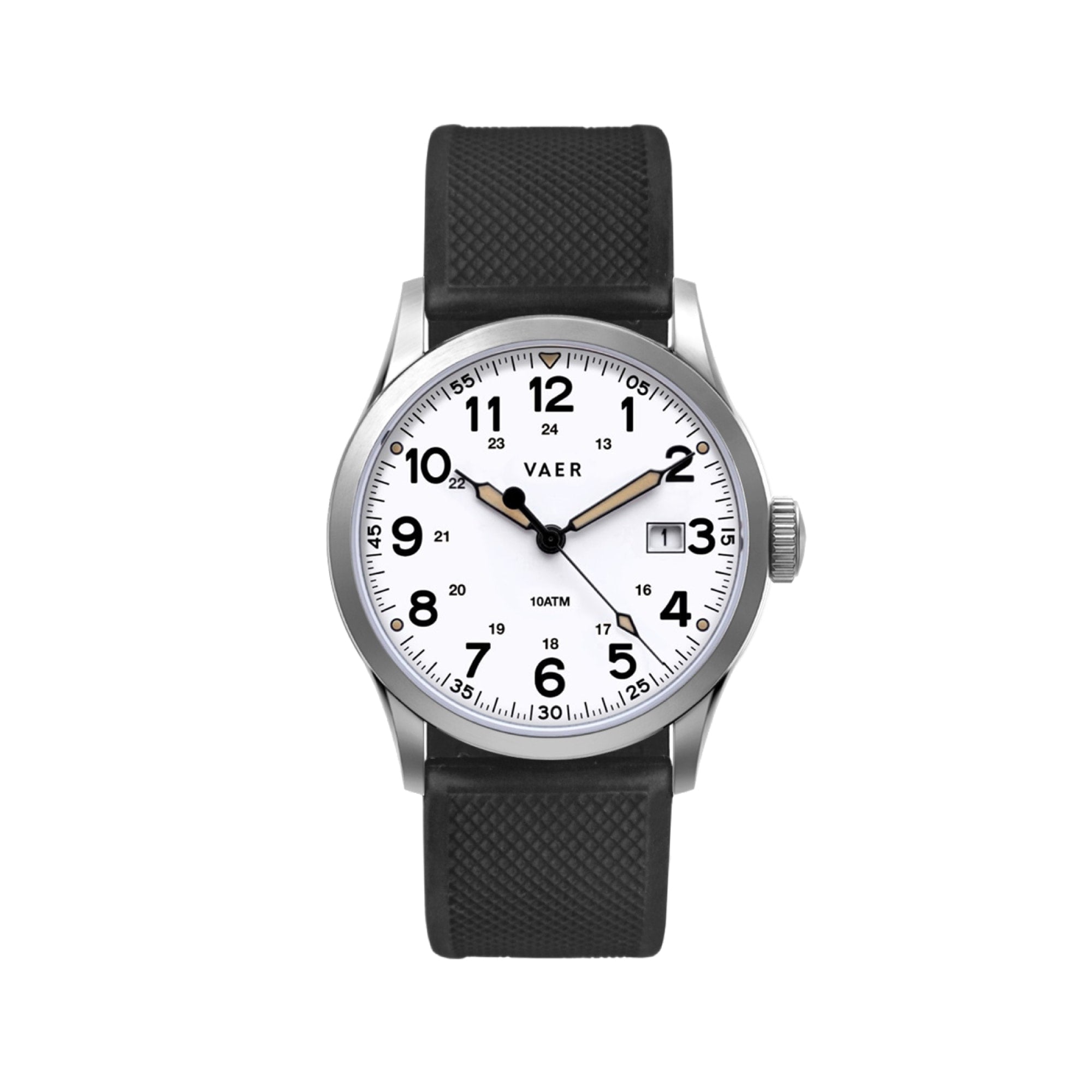 VAER S3 Calendar Field White Watch - 36mm Quartz