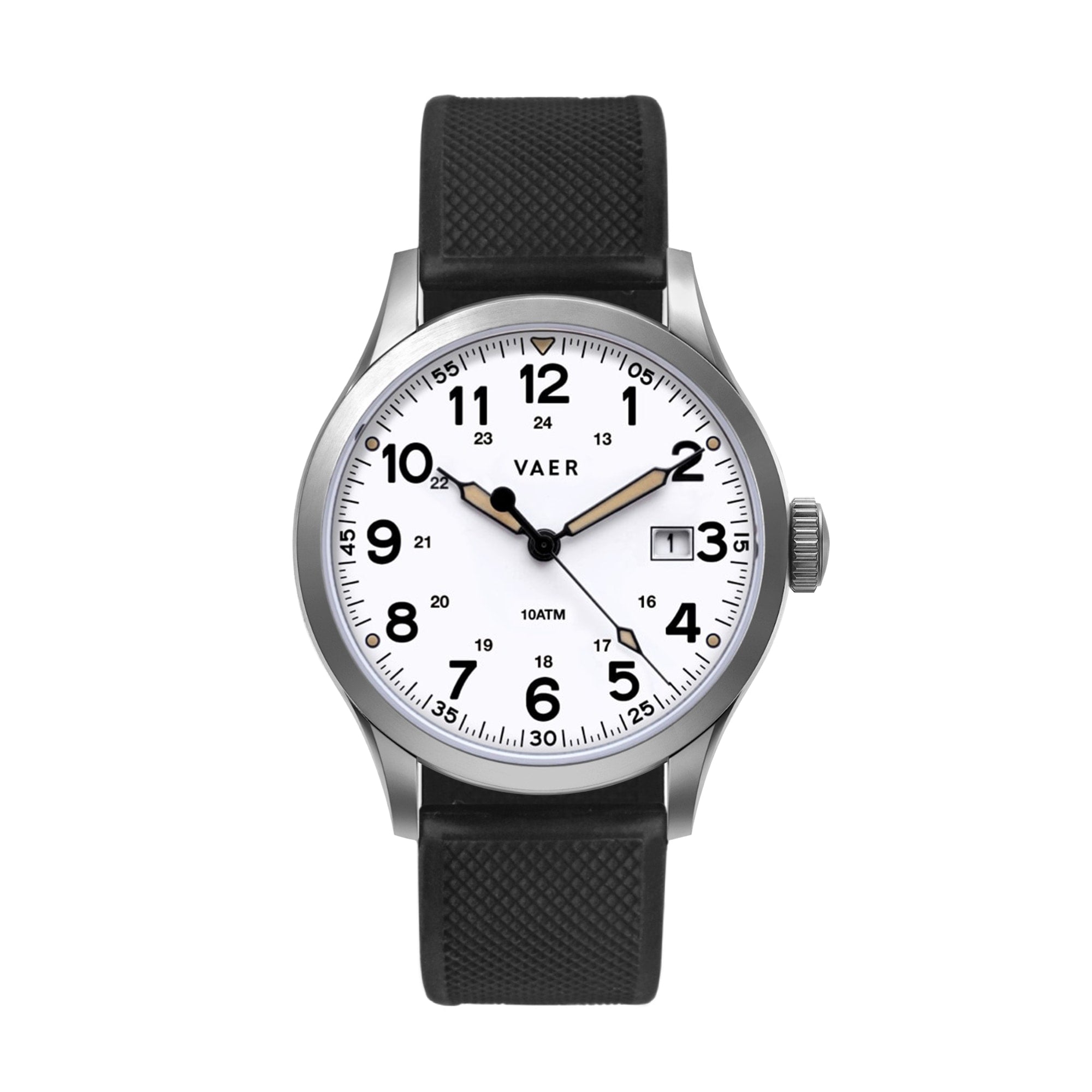 VAER S5 Calendar Field White Watch - 40mm Quartz