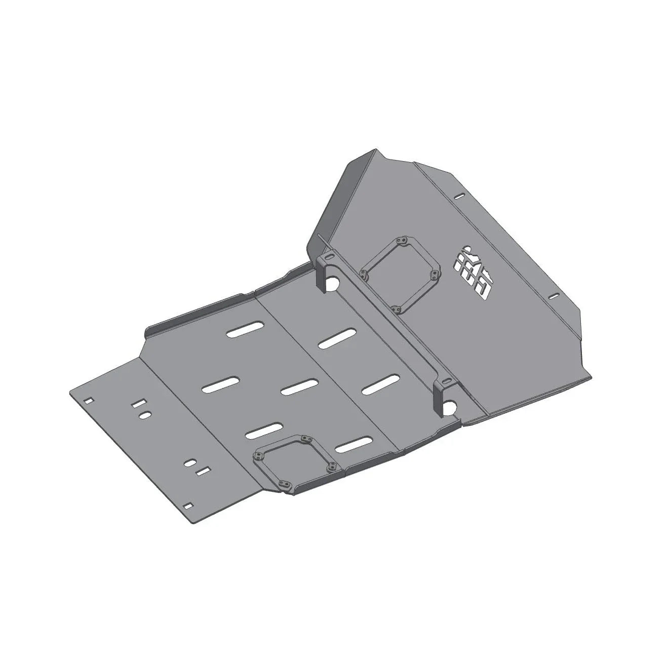 Front skid plate top view for Toyota Tacoma, off-road undercarriage armor part