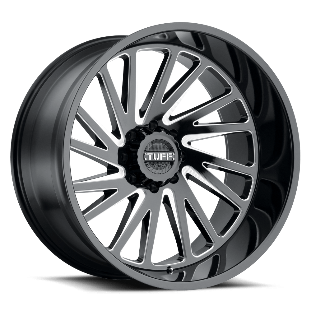 TUFF T2A Wheel - Gloss Black w/ Milled Spokes