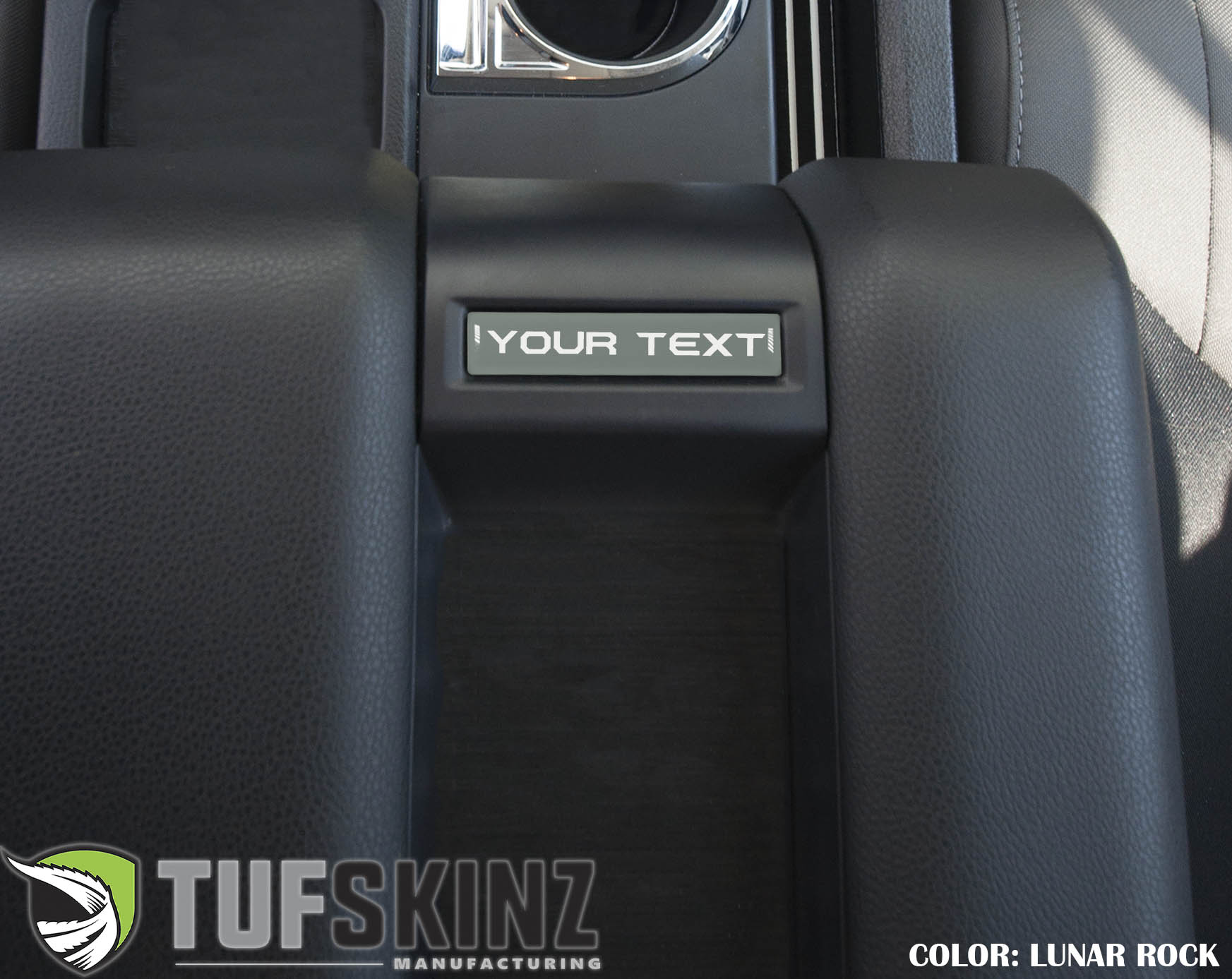 Center Console Badge-Custom Text - Fits 2014-2021 Toyota Tundra