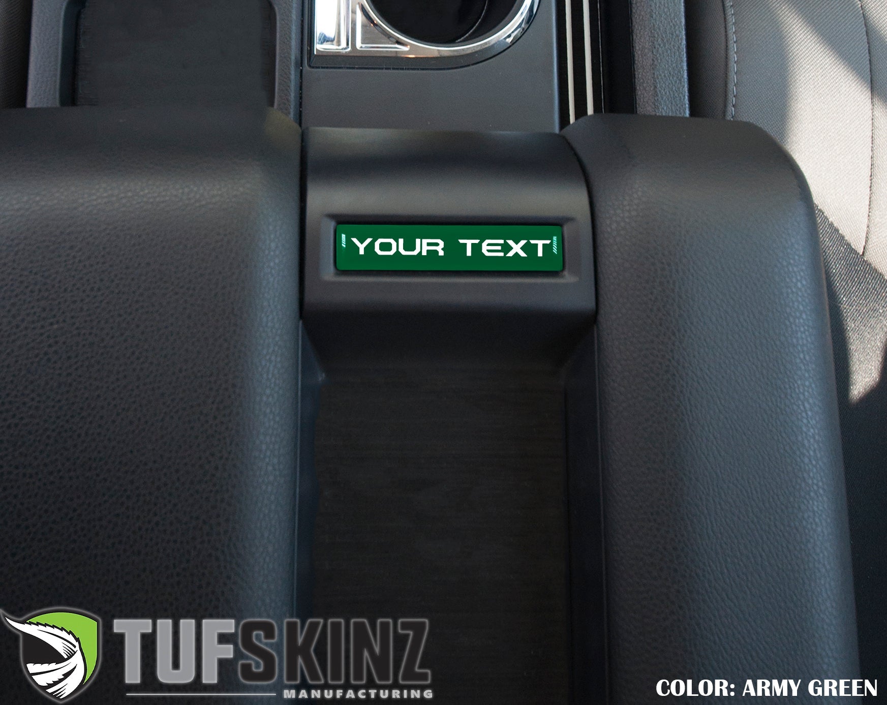Center Console Badge-Custom Text - Fits 2014-2021 Toyota Tundra