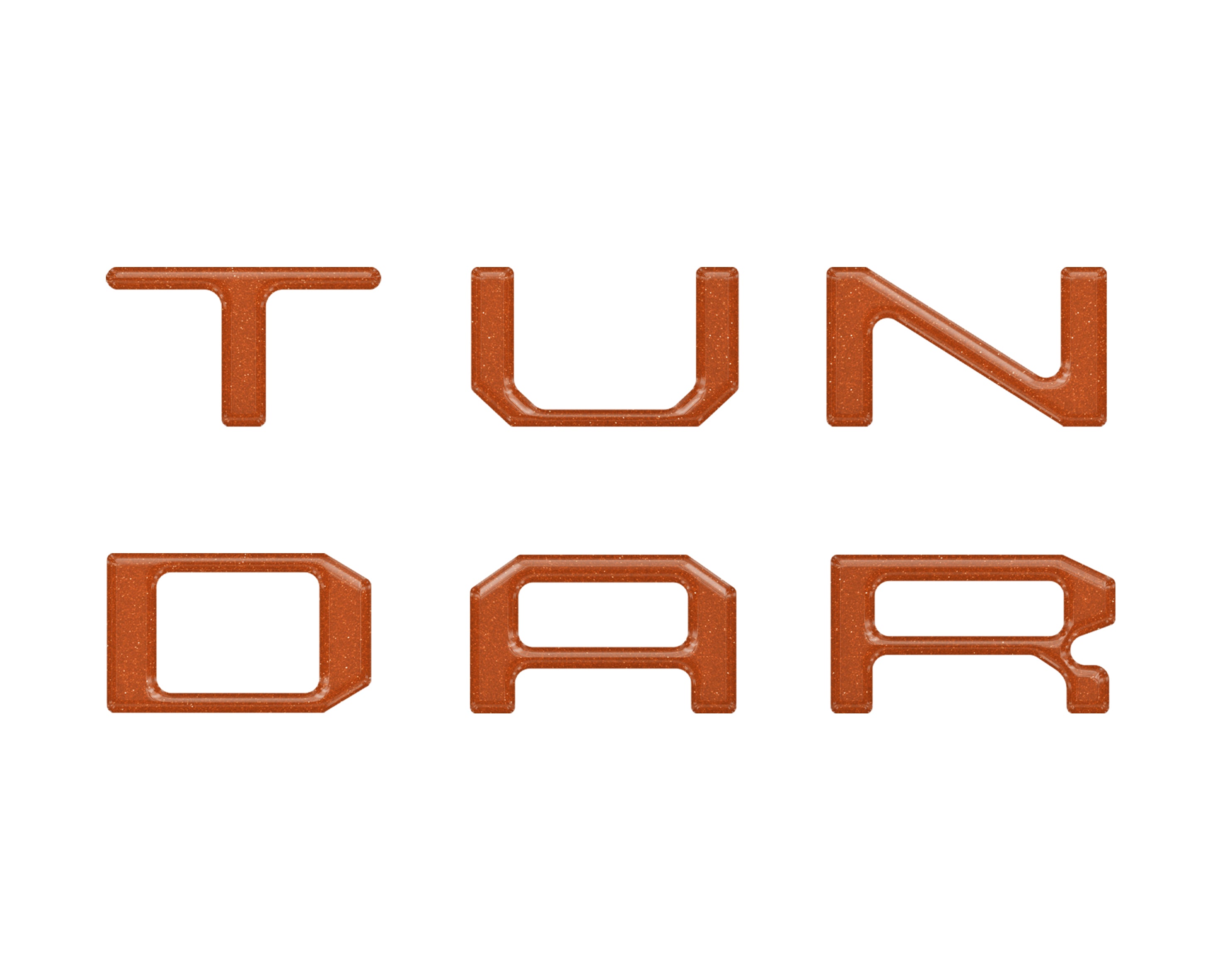 Dual Climate Control Radio "TUNDRA" Letter Inserts Fits 2014-2021 Toyota Tundra Dual Climate Inferno (Similar to EXTERIOR Inferno Orange)