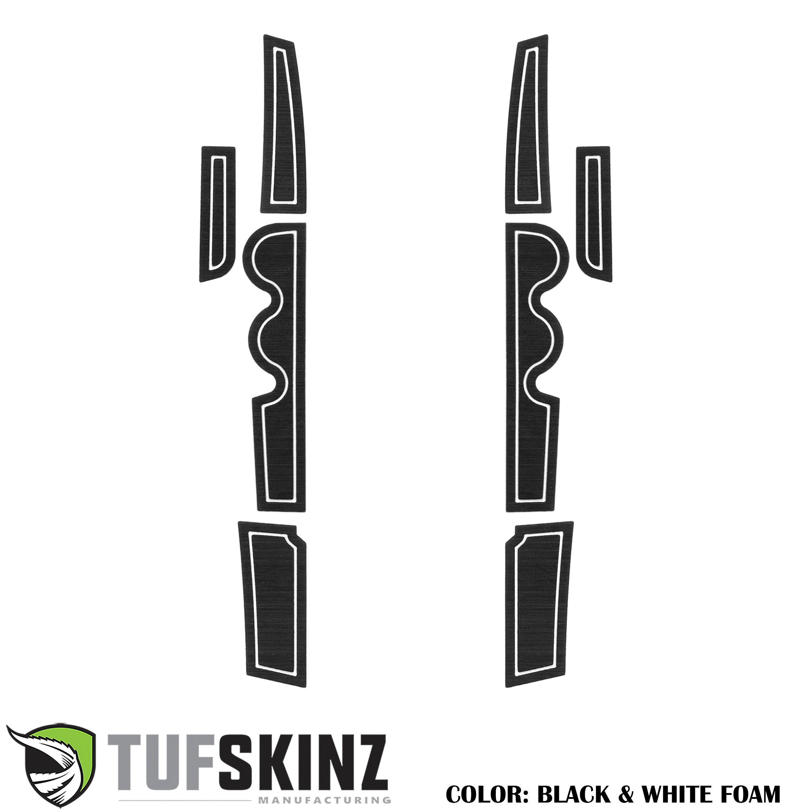Front Door Side Foam (D-Cab + CrewMax) Inserts Fits 2007-2021 Toyota Tundra Front Doors Only Black/White