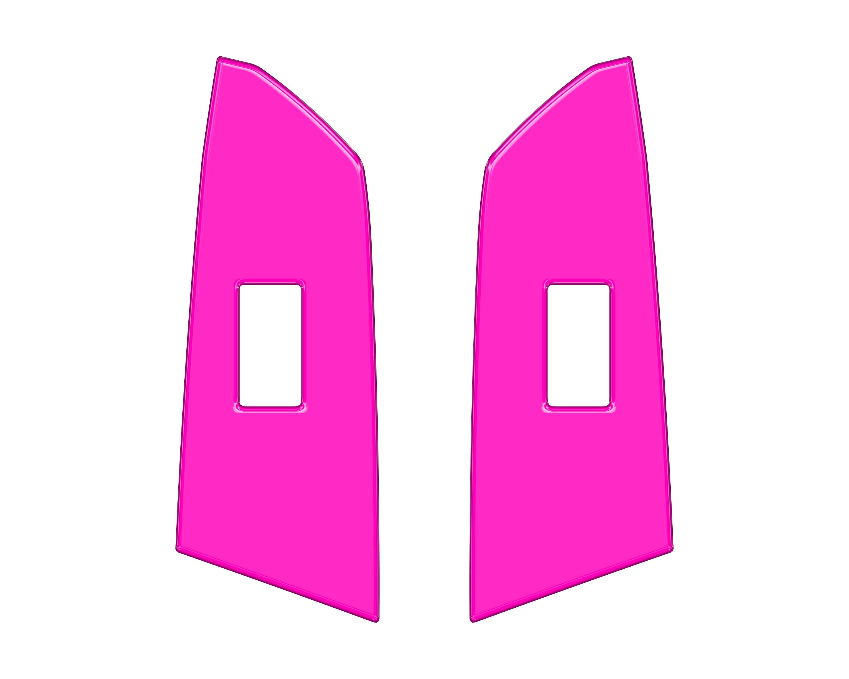 Crewmax Rear Door Switch Panel Accent Trim Fits 2014-2021 Toyota Tundra Rear Doors (CrewMax) Hot Pink