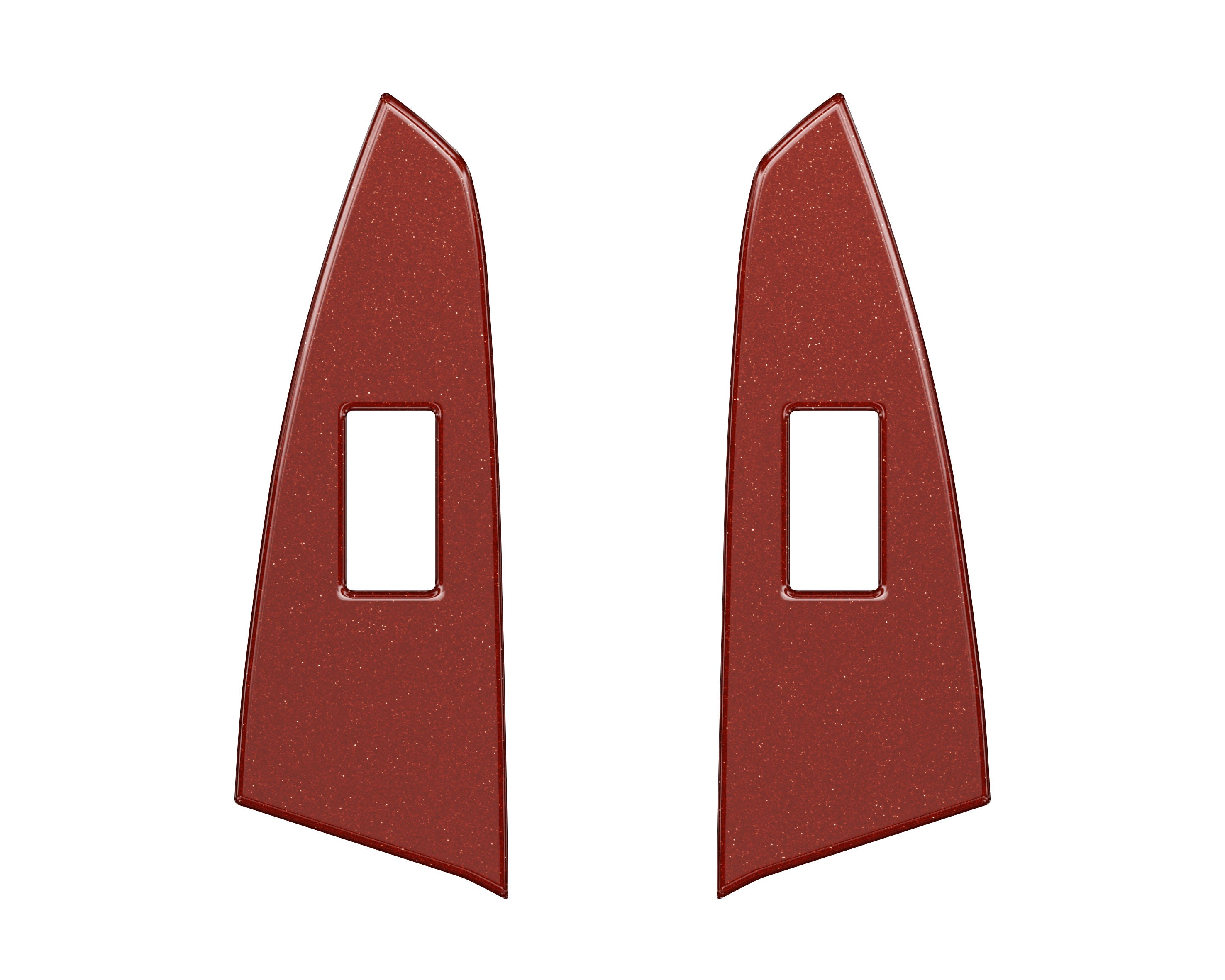 D-Cab Rear Door Switch Panel Accent Trim Fits 2014-2021 Toyota Tundra Rear Doors (D-Cab) Ruby Red (Similar to Barcelona Red)