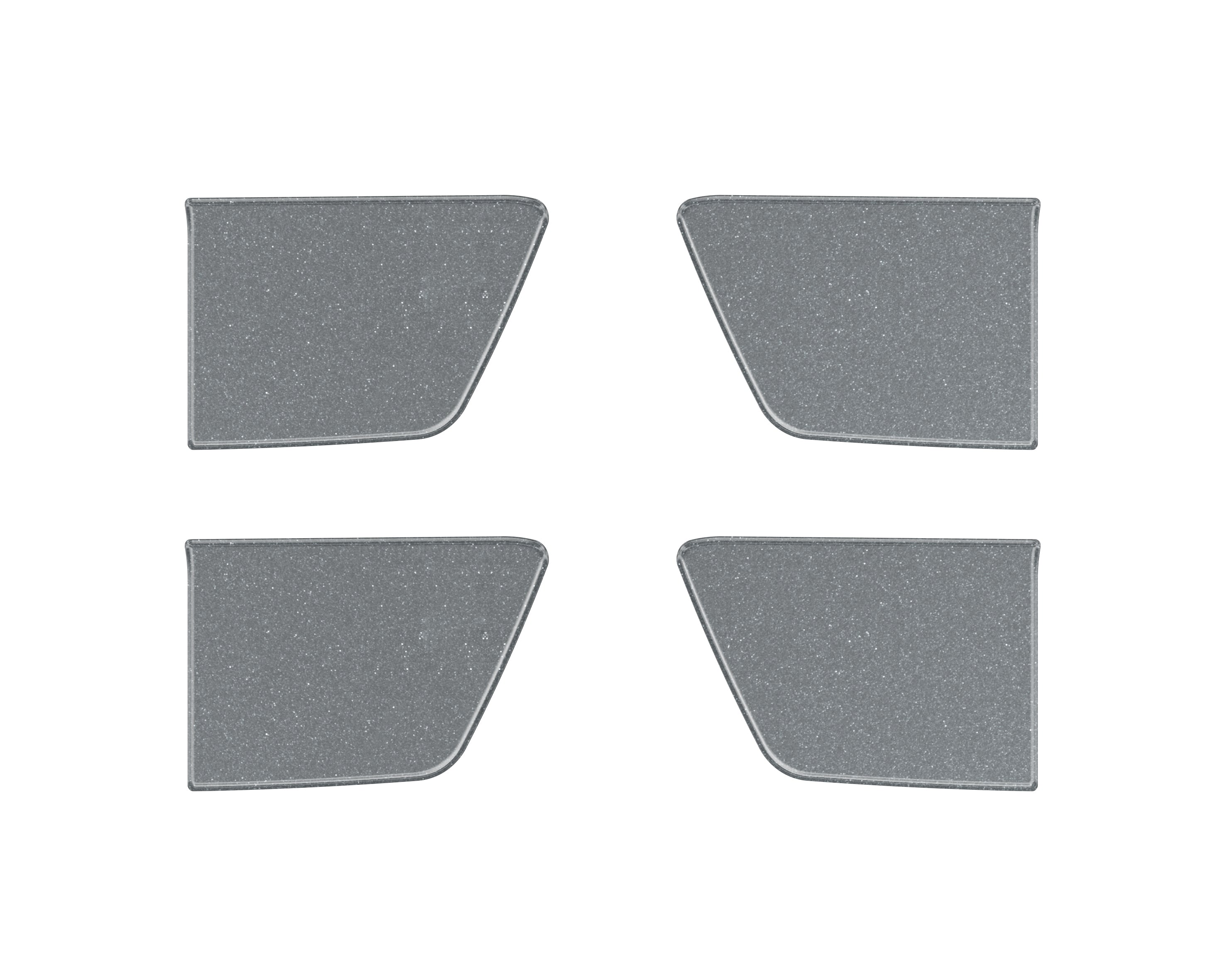 Crew Max 4 Door Handle Pocket Accent Trim Fits 2022-2022 Toyota Tundra CrewMax (4 Piece Kit) *OE Color - Magnetic Gray Metallic