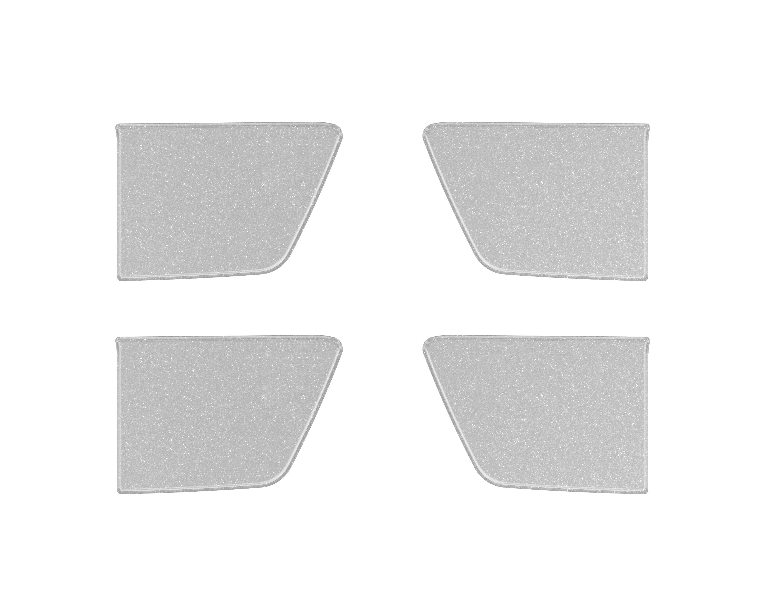 Crew Max 4 Door Handle Pocket Accent Trim Fits 2022-2022 Toyota Tundra CrewMax (4 Piece Kit) *OE Color - Celestial Silver Metallic