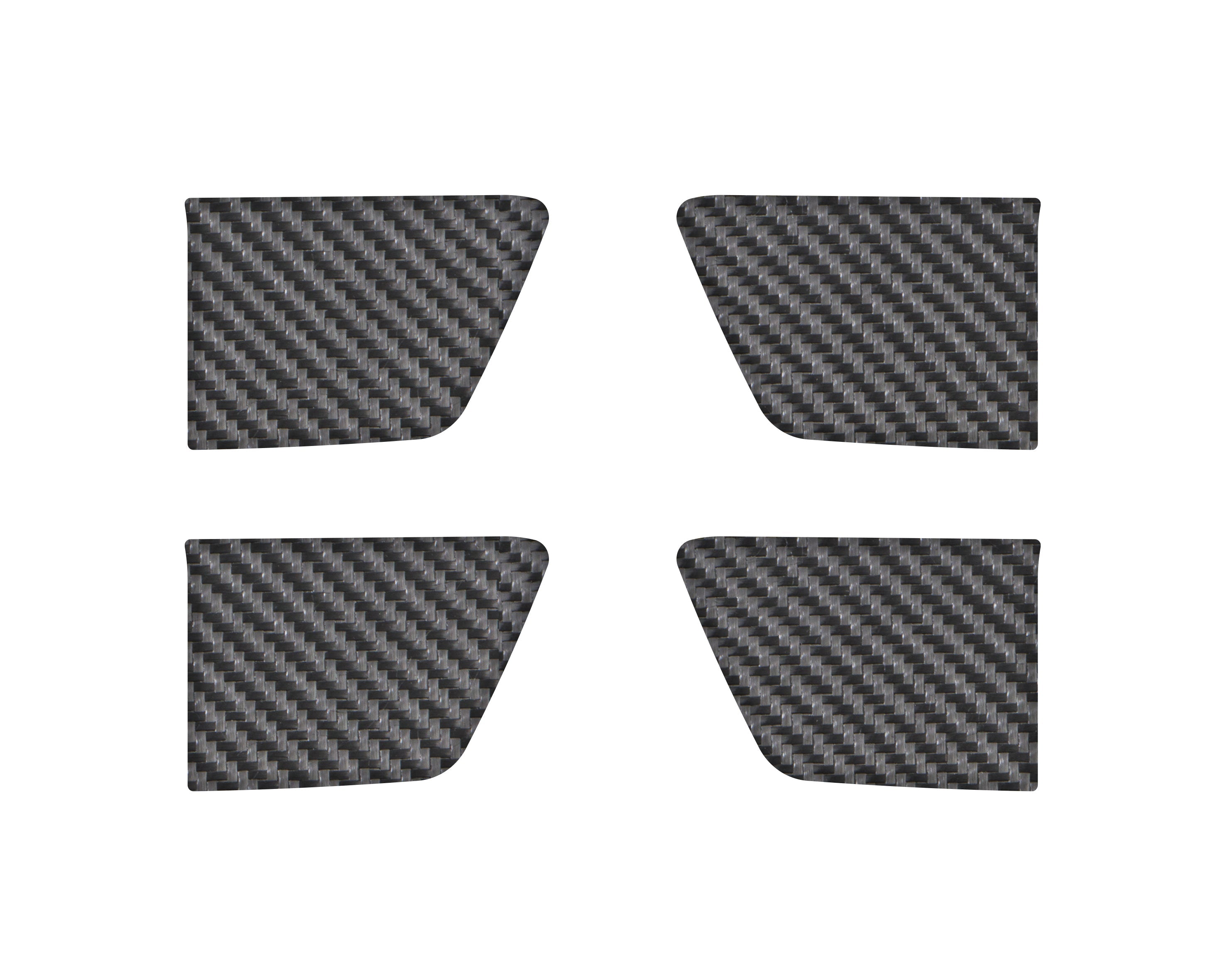 Crew Max 4 Door Handle Pocket Accent Trim Fits 2022-2022 Toyota Tundra CrewMax (4 Piece Kit) Real Carbon Fiber(Raw)