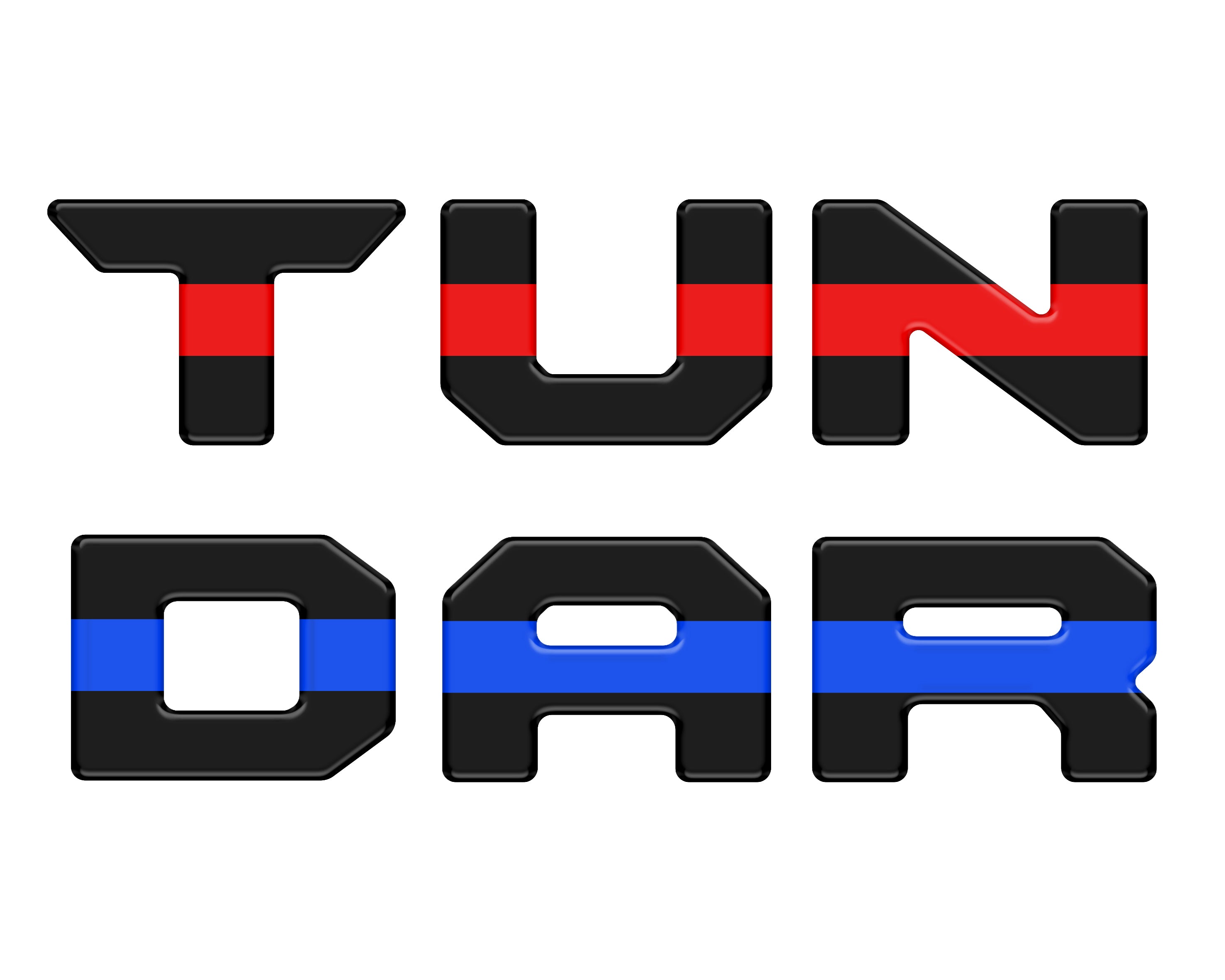 Tufskinz Bed Rail Tailgate Letter Overlays Fits 2022-2026 Toyota Tundra