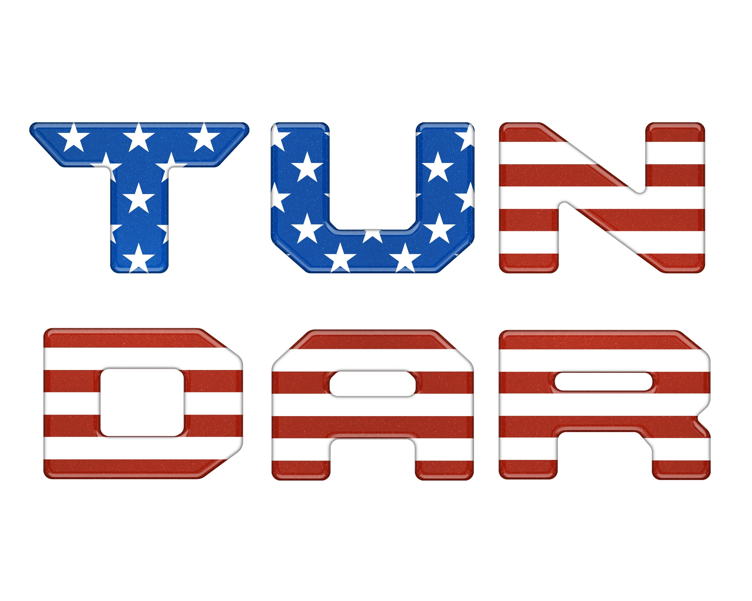 Tufskinz Bed Rail Tailgate Letter Overlays Fits 2022-2026 Toyota Tundra