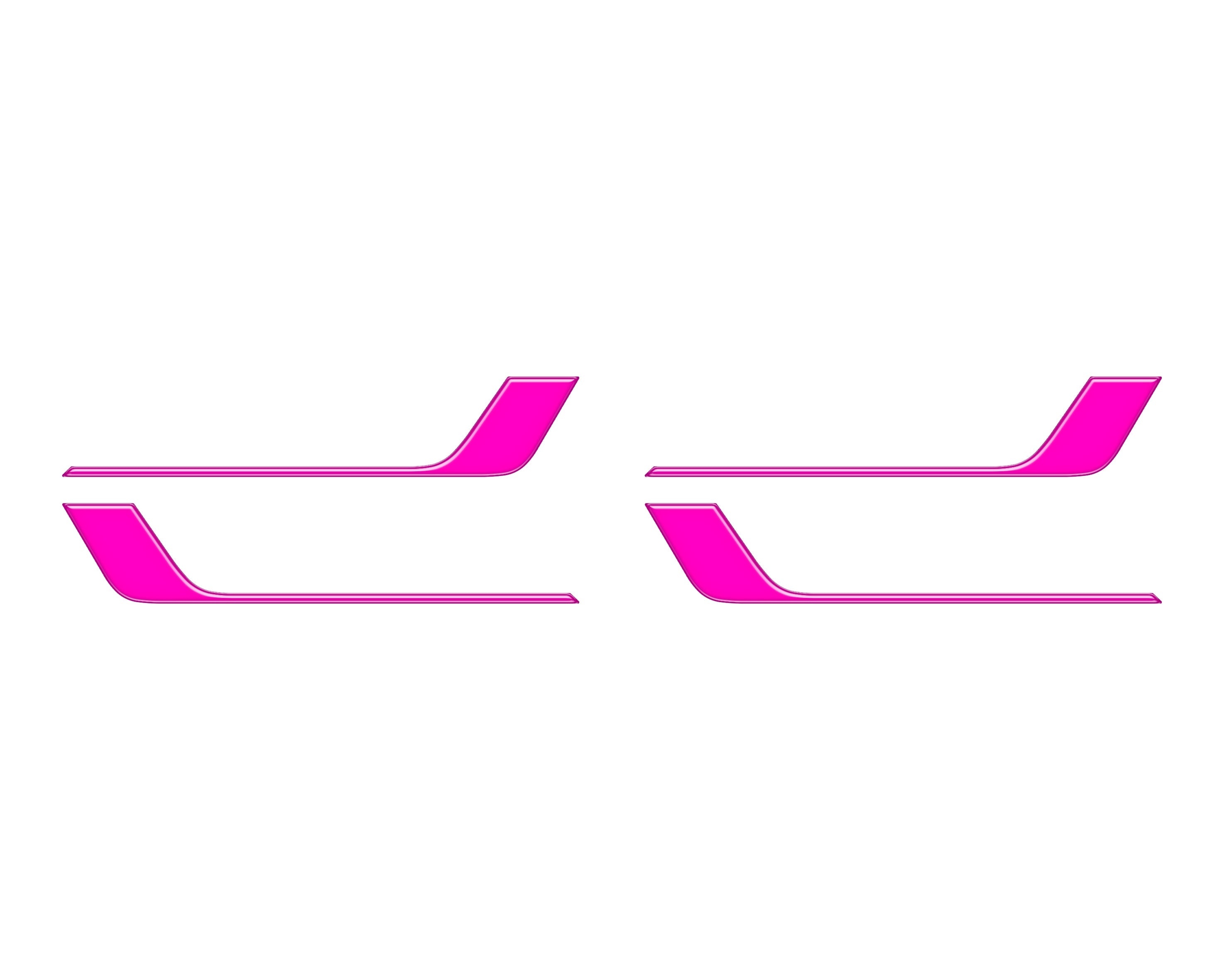 Crew Max 4 Door Lower Accent Trim Fits 2022-2022 Toyota Tundra CrewMax (4 Piece Kit) Hot Pink