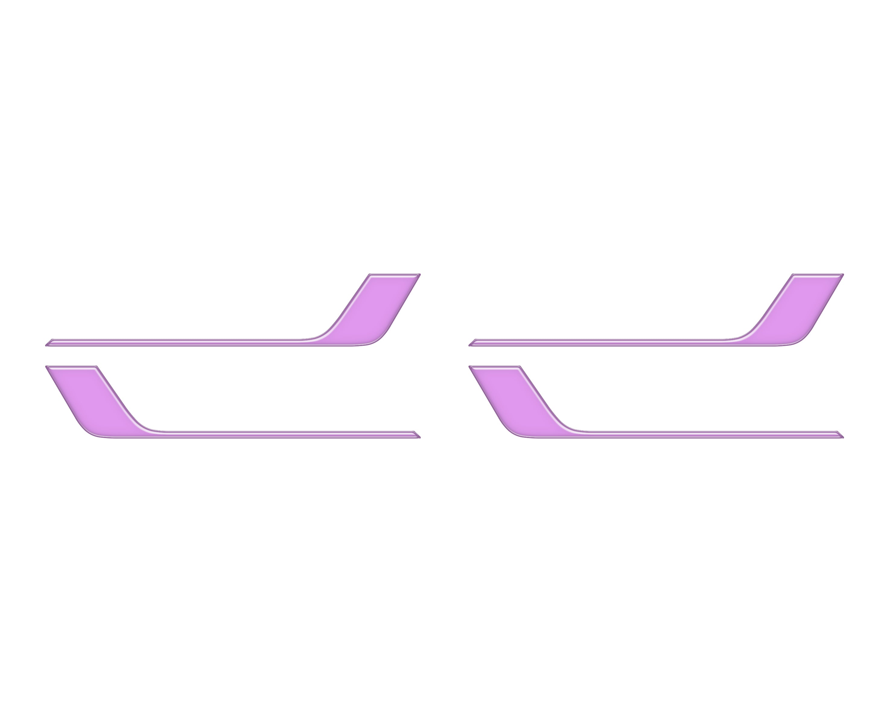 Crew Max 4 Door Lower Accent Trim Fits 2022-2022 Toyota Tundra CrewMax (4 Piece Kit) Lavender Purple