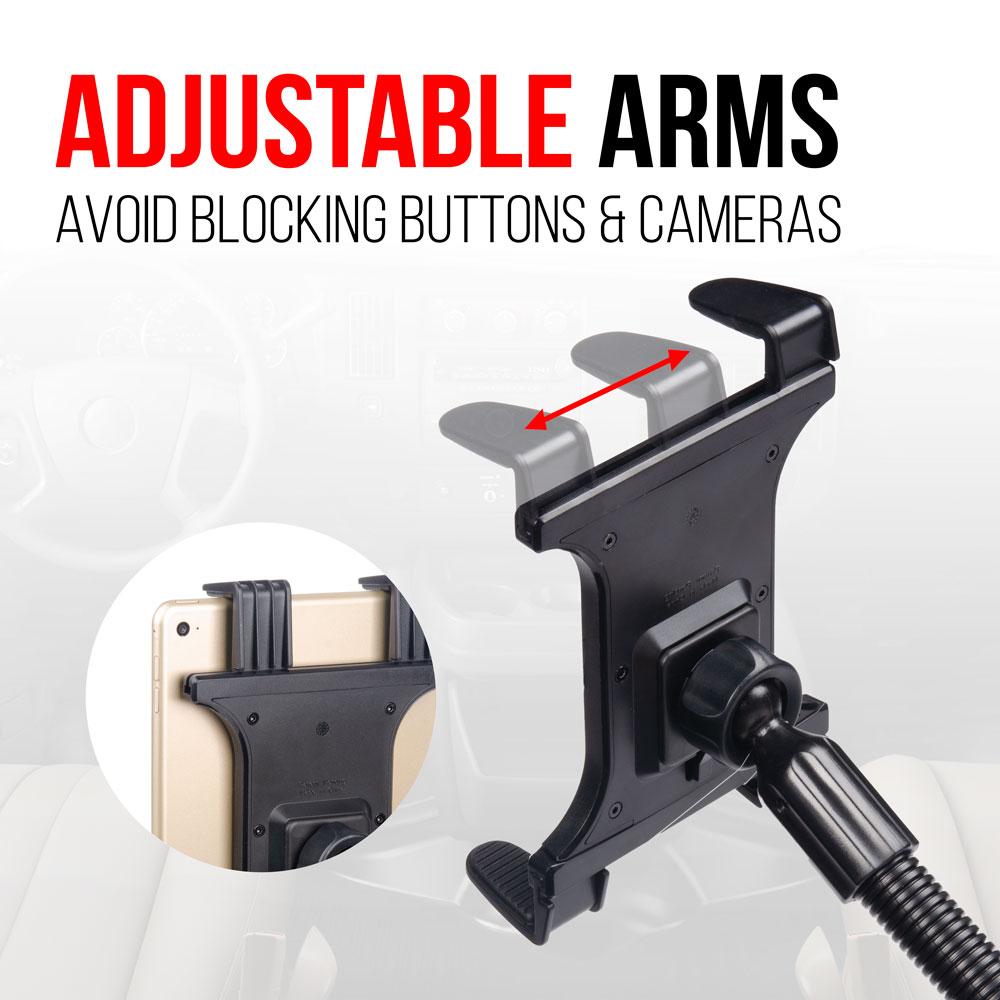 Tackform 22" seat rail tablet mount for universal fit