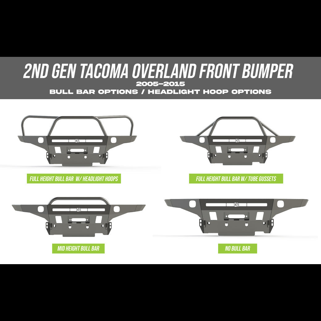 C4 Fabrication Tacoma Overland Series Front Bumper / 2nd Gen / 2005-2015