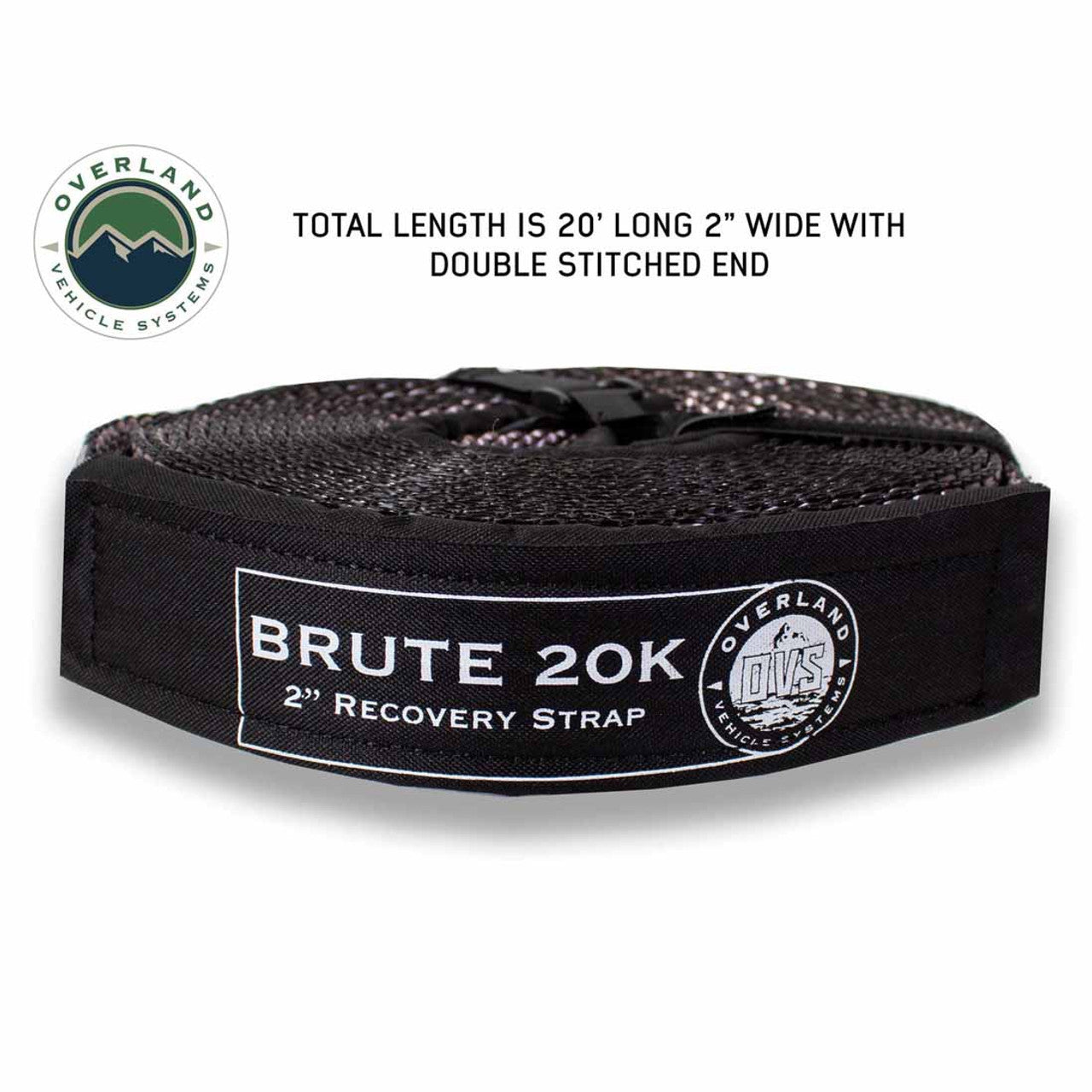 Tow Strap Gray With Black Ends & Storage Bag
