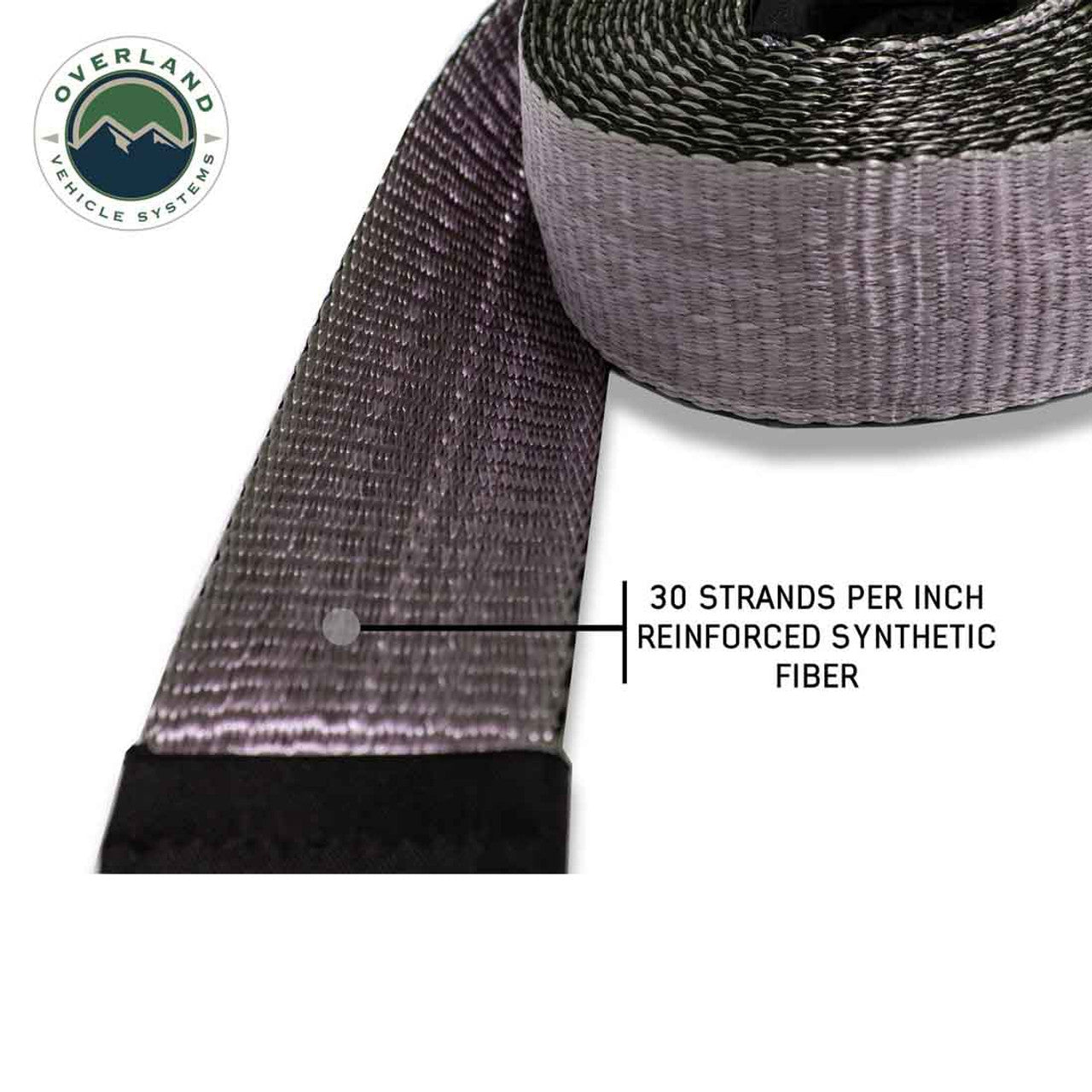 Tow Strap Gray With Black Ends & Storage Bag