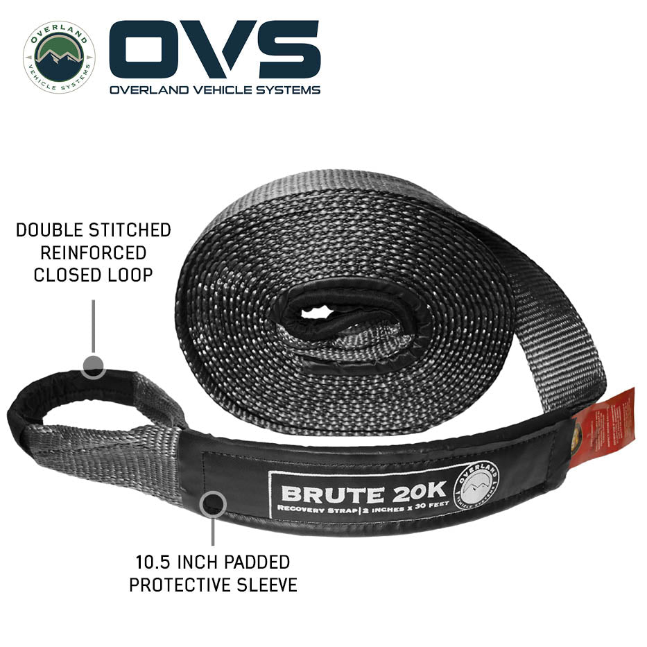 OVS Brute recovery tow strap with padded sleeve and storage bag - view 2