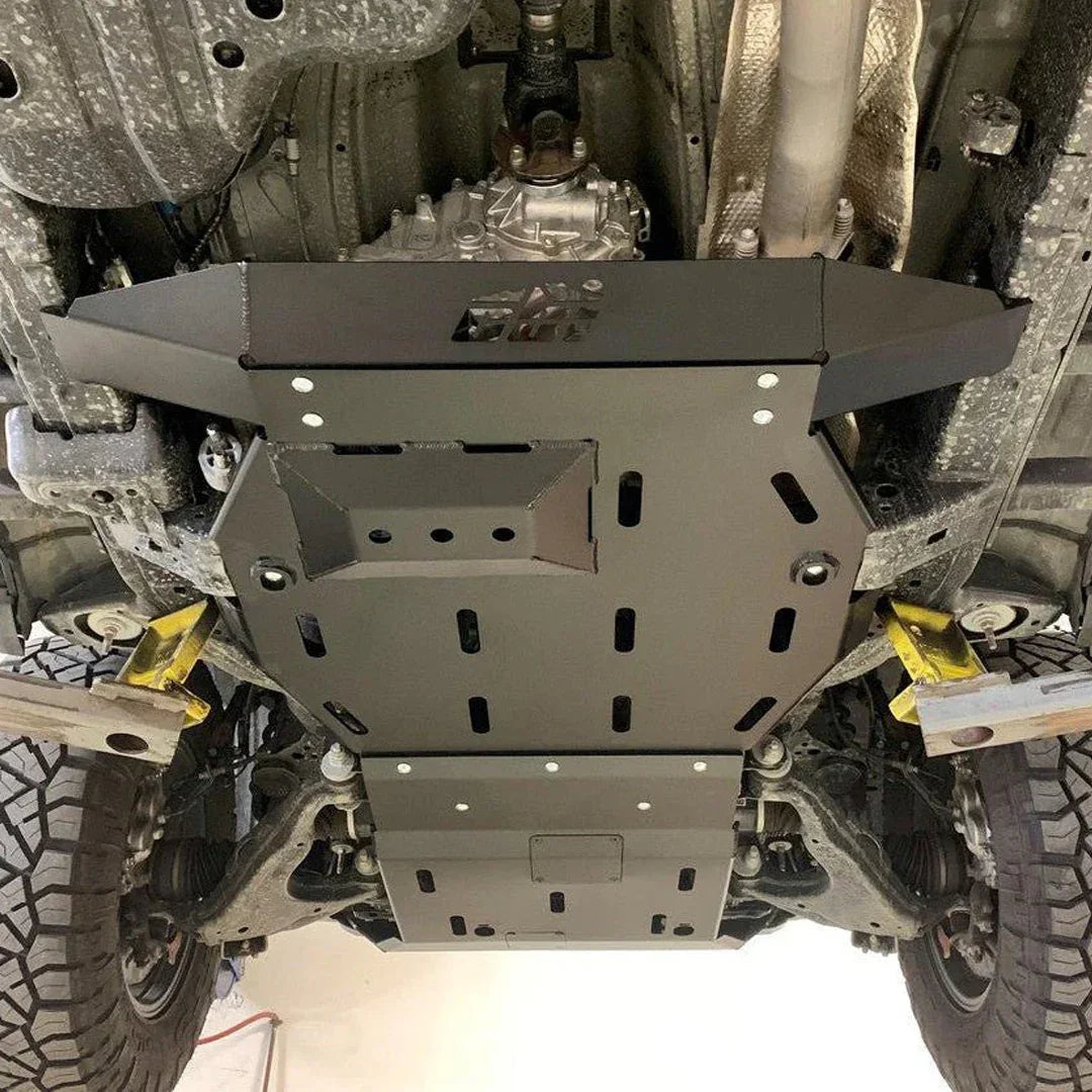 Toyota 4Runner full skid plates installed, undercarriage protection for off-road vehicle