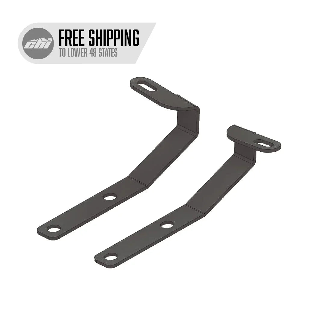 Toyota Tundra ditch light brackets 2000-2006, black steel mounting hardware pair