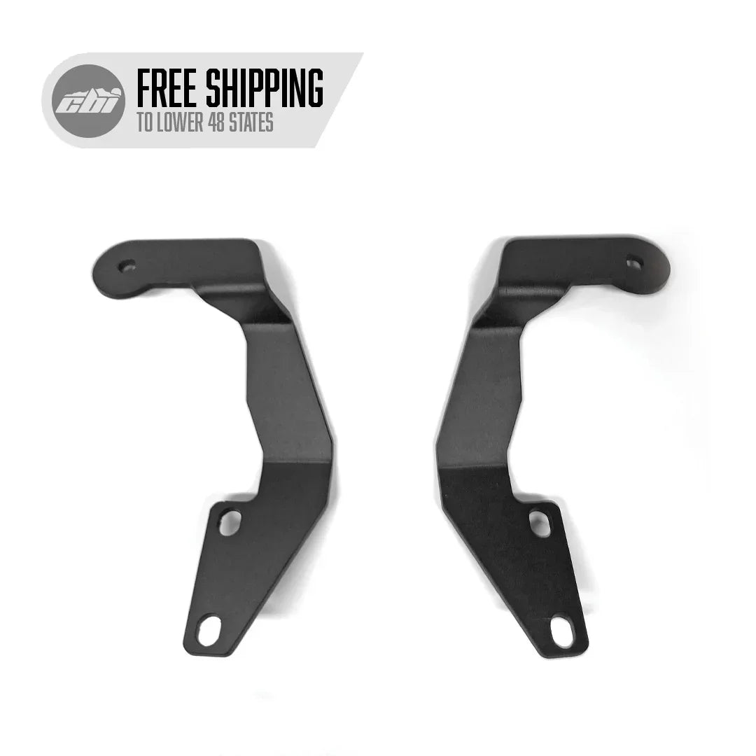 Toyota Tundra ditch light brackets pair for 2007-2021 models, black metal mounts