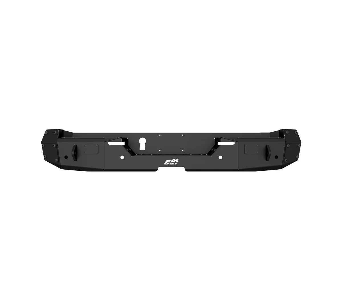 Black steel rear bumper for Toyota Tundra, off-road overlanding accessory