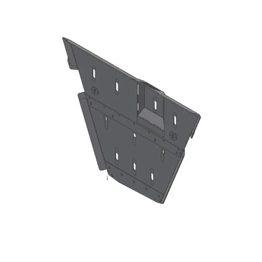 Toyota Tundra rear differential skid plate steel off-road armor, angled view