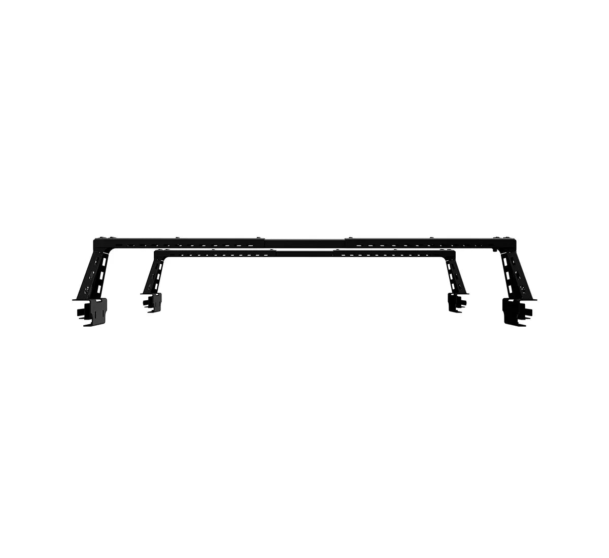 Universal black steel bed bar rack for overlanding and expedition vehicles