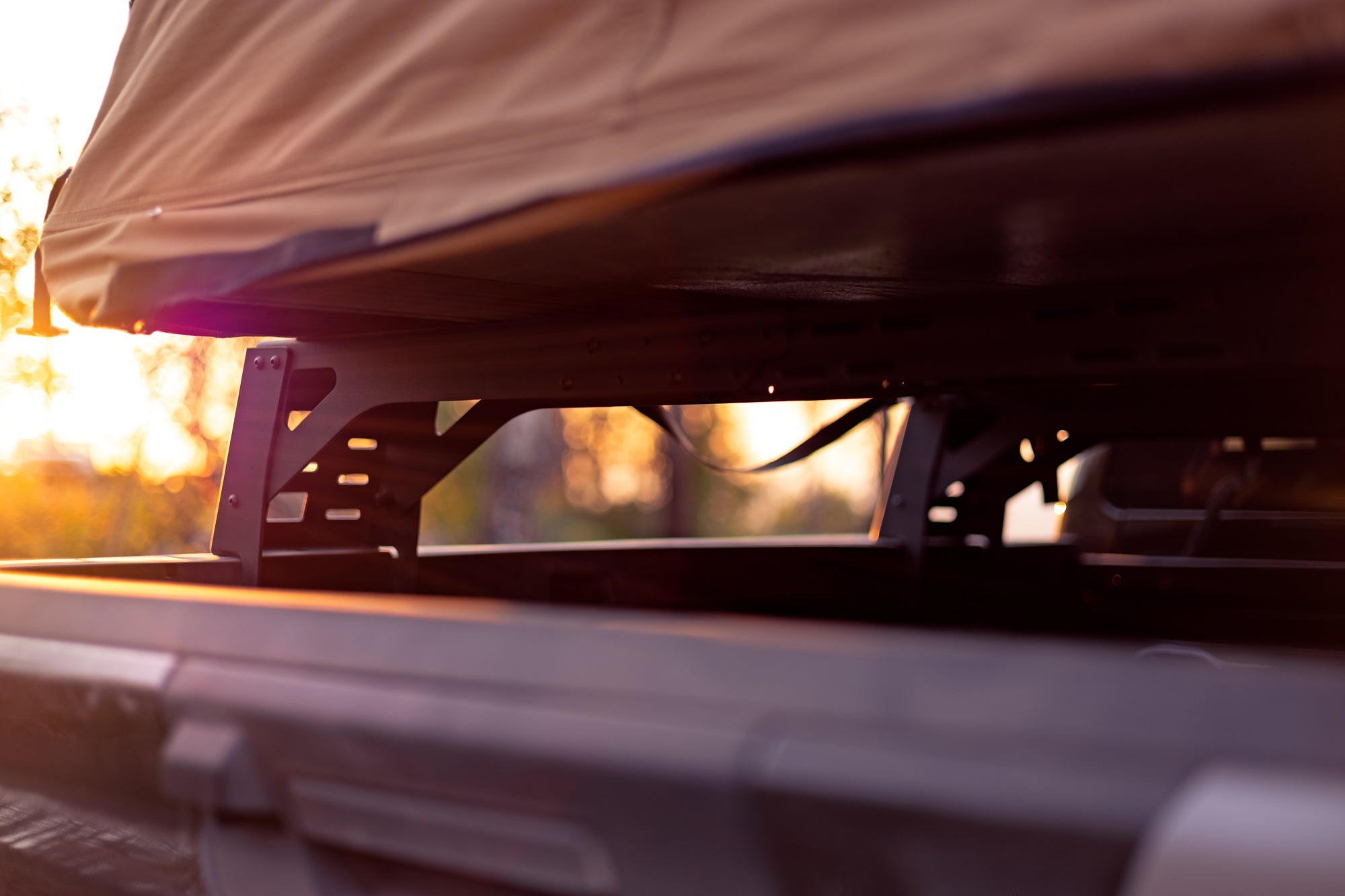 Universal-Truck-Bed-Rack-Cargo-Rails-w-roof-top-tent-4 - NVMOS