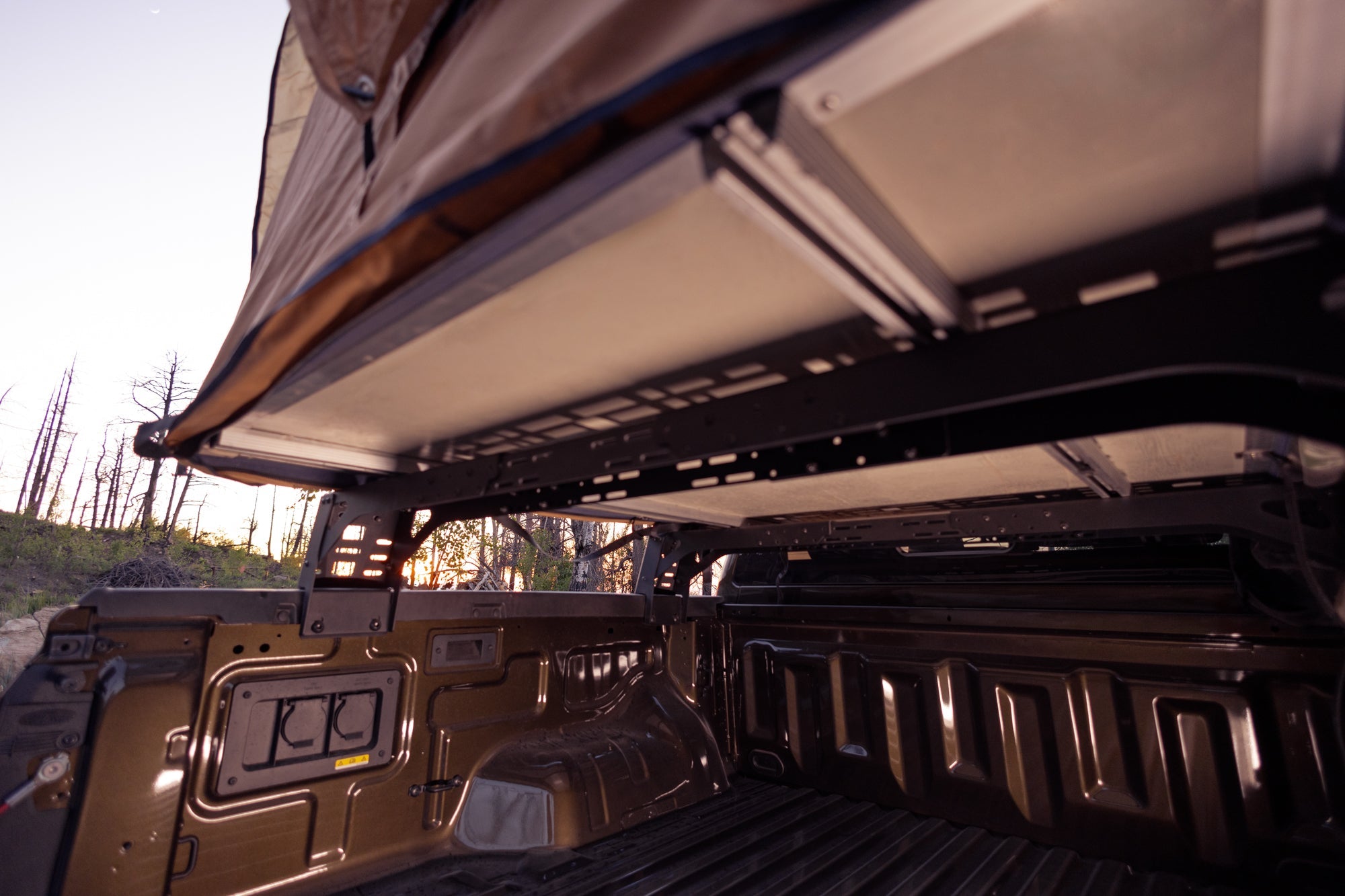 Universal-Truck-Bed-Rack-Cargo-Rails-w-roof-top-tent-5 - NVMOS