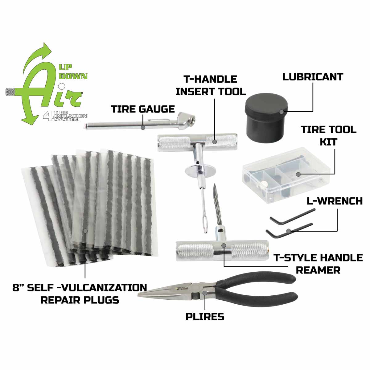 Up Down Air 53 piece tire plug repair kit - view 2