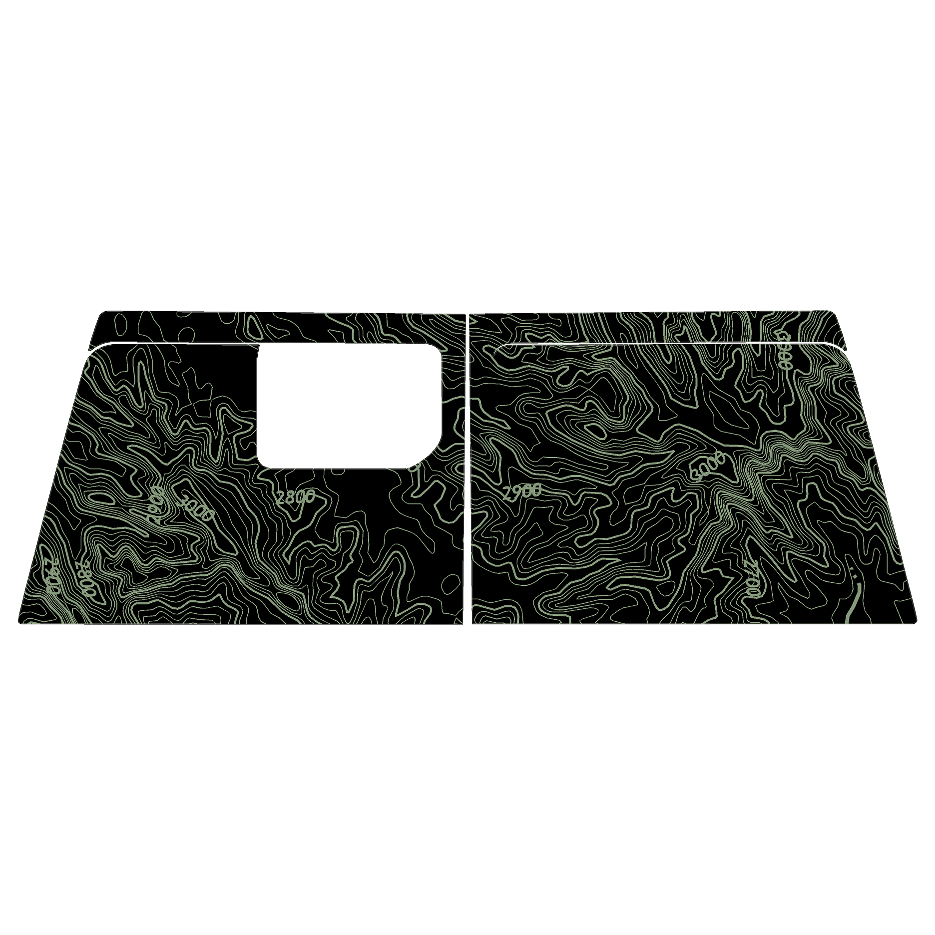 Topo Cargo Area Overlay Kit Part 1 (Printed Series) - 2021+ Bronco 4 Door