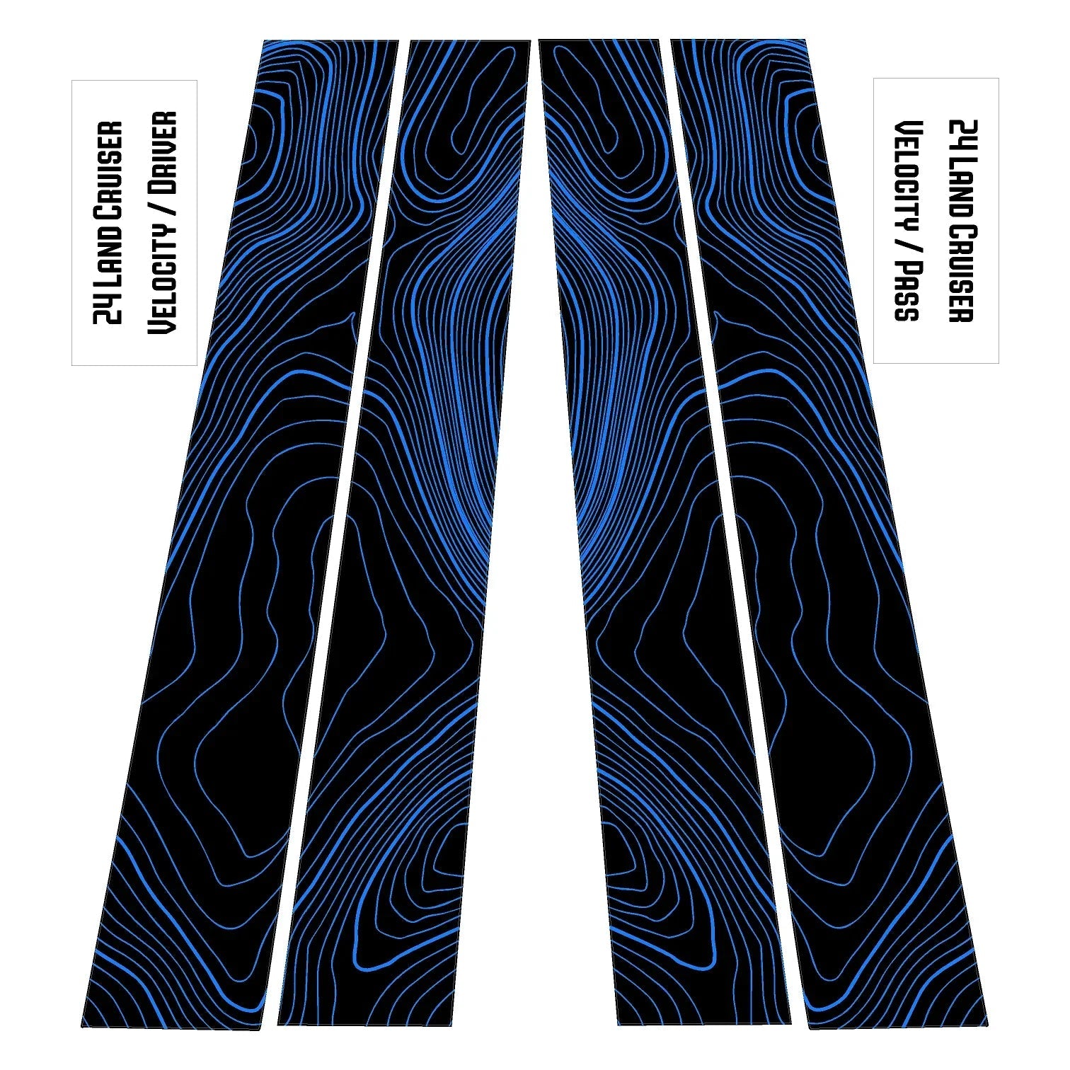 Topographic B Pillar Overlays - 2024+ Land Cruiser / GX 550