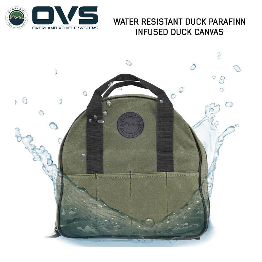 Overland Vehicle Systems Canyon #16 waxed canvas jumper cable storage bag - view 5