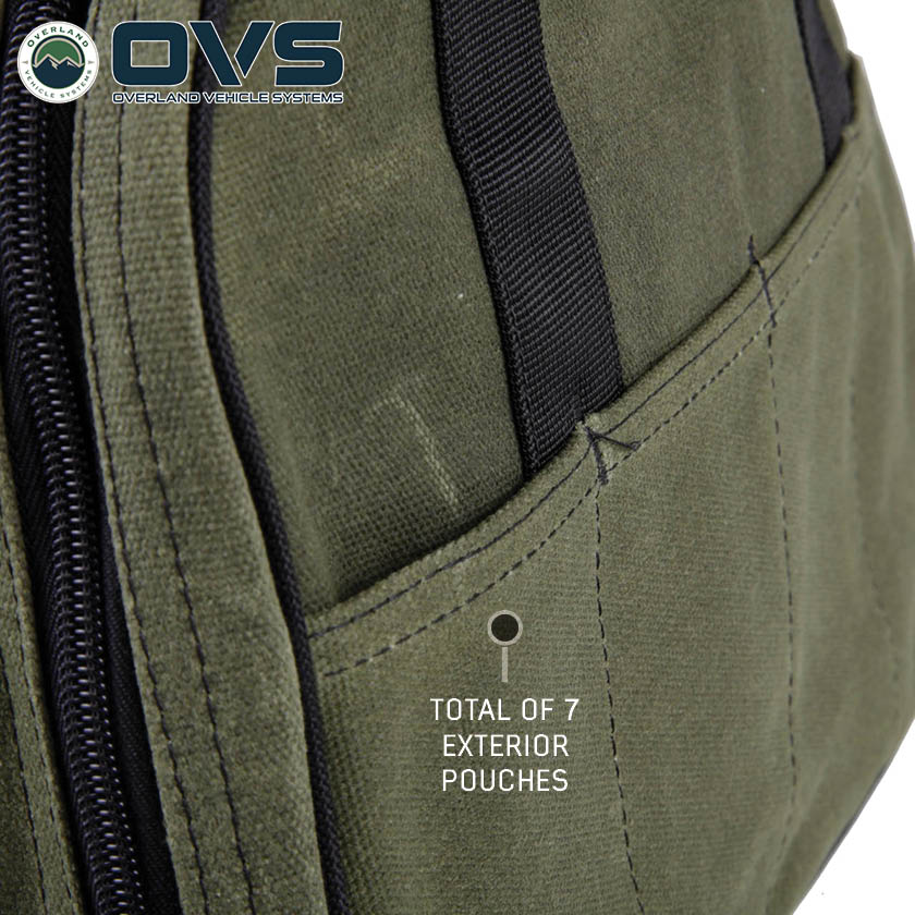 Overland Vehicle Systems Canyon #16 waxed canvas jumper cable storage bag - view 6