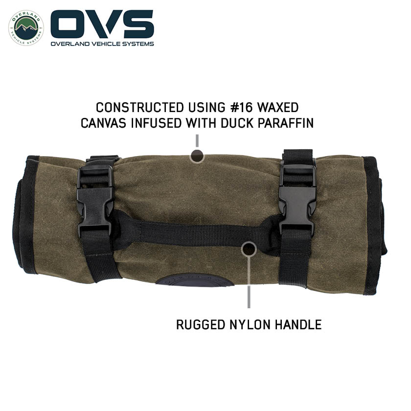 OVS waxed canvas wrench tool roll - view 2