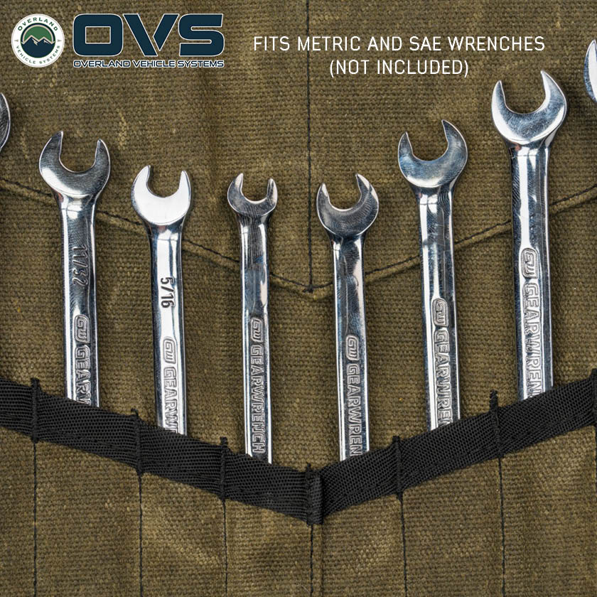 OVS waxed canvas wrench tool roll - view 4