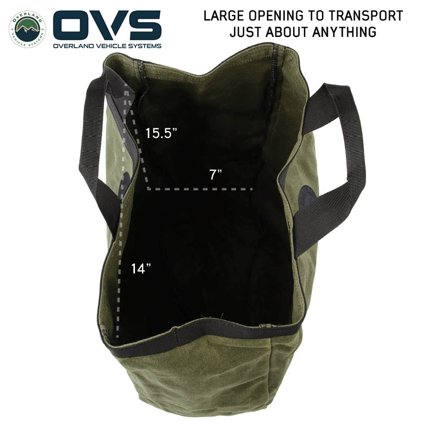 Overland Vehicle Systems Canyon #16 waxed canvas tote bag - view 2