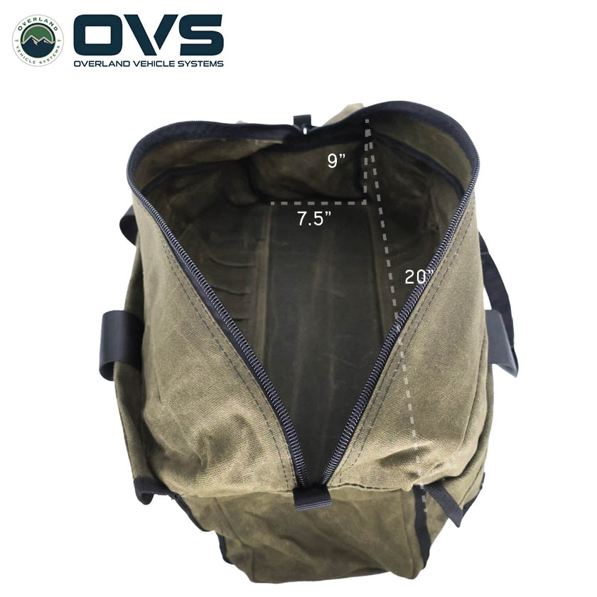 Overland Vehicle Systems small waxed canvas duffle bag - view 7