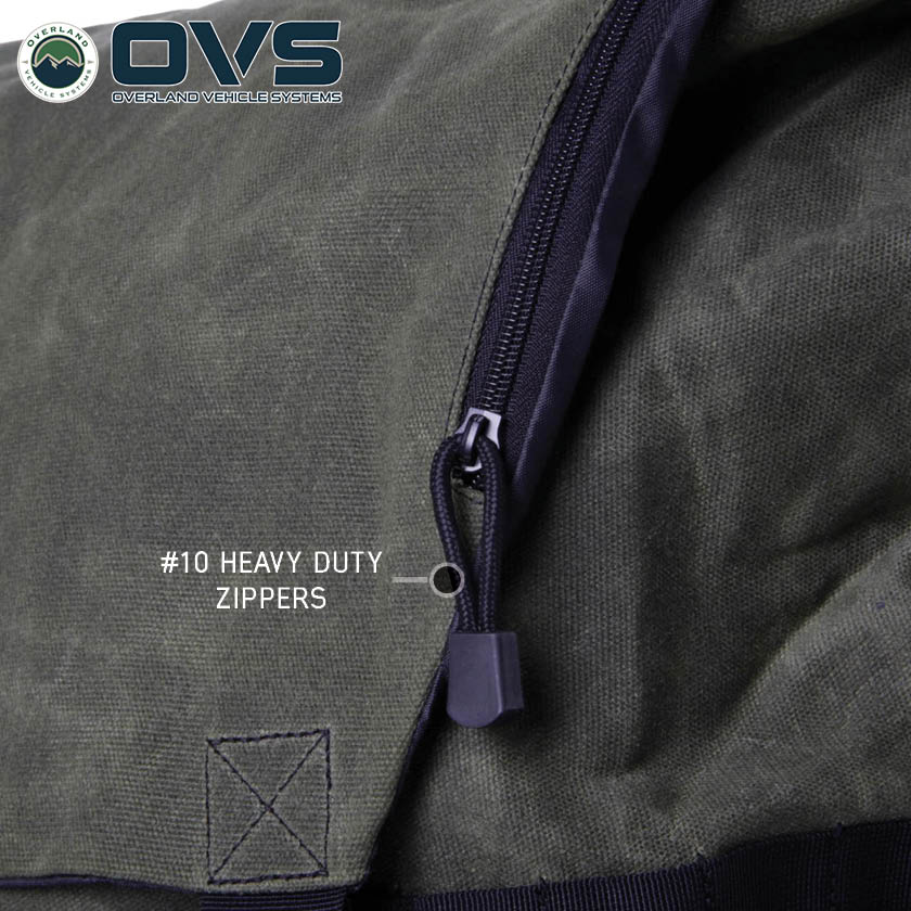Overland Vehicle Systems Canyon extra large spare tire trash bag in waxed canvas - view 3