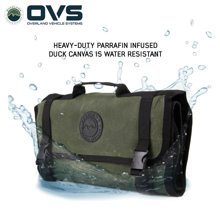 Overland Vehicle Systems Canyon rolled first aid storage bag in waxed canvas - view 6