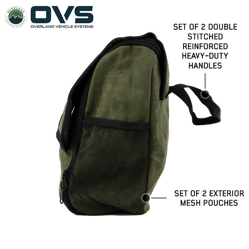 Overland Vehicle Systems waxed canvas overnight toiletry bag - view 4