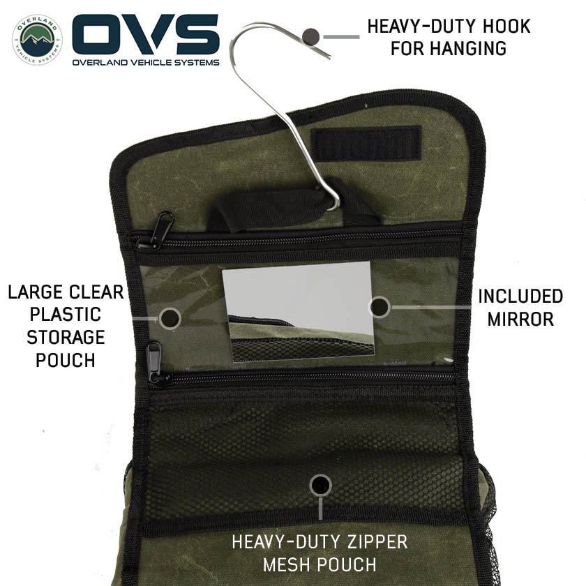 Overland Vehicle Systems waxed canvas overnight toiletry bag - view 6