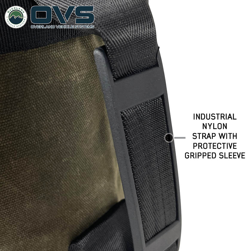 Overland Vehicle Systems waxed canvas 5 lb propane tank bag - view 4