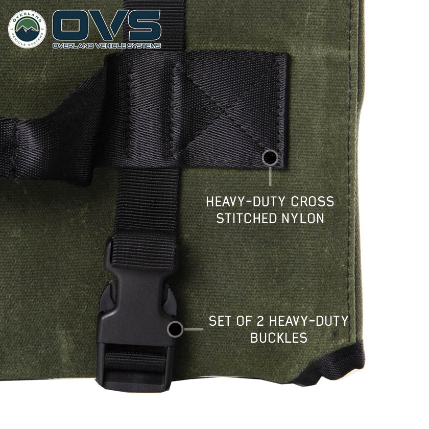 Overland Vehicle Systems Canyon rolled general tool storage bag in waxed canvas - view 5